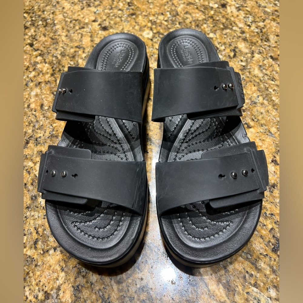 Crocs Black Double Strap Sandals